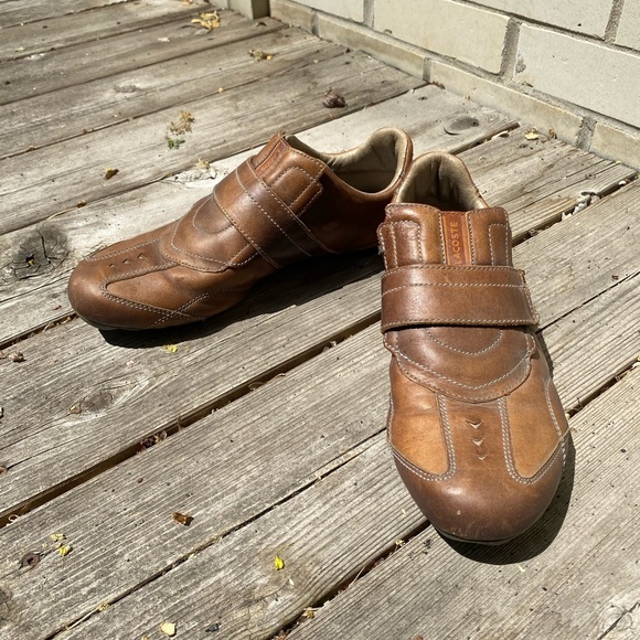 Men’s Lacoste brown leather shoes - Picture 1 of 8
